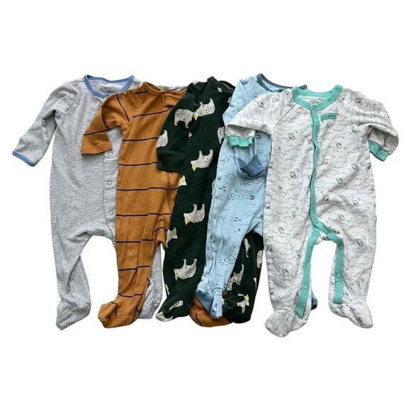 Bundle of PLAY Condition Sleeper Footies Pajamas One Pieces Baby Size 3-6 Months - Picture 1 of 12